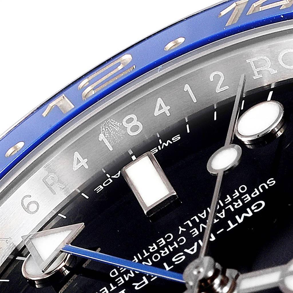 Rolex GMT Master II Batman Blue Black Ceramic Bezel Steel Watch 116710 For Sale 1
