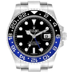 Rolex GMT Master II Batman Blue Black Ceramic Bezel Steel Watch 116710