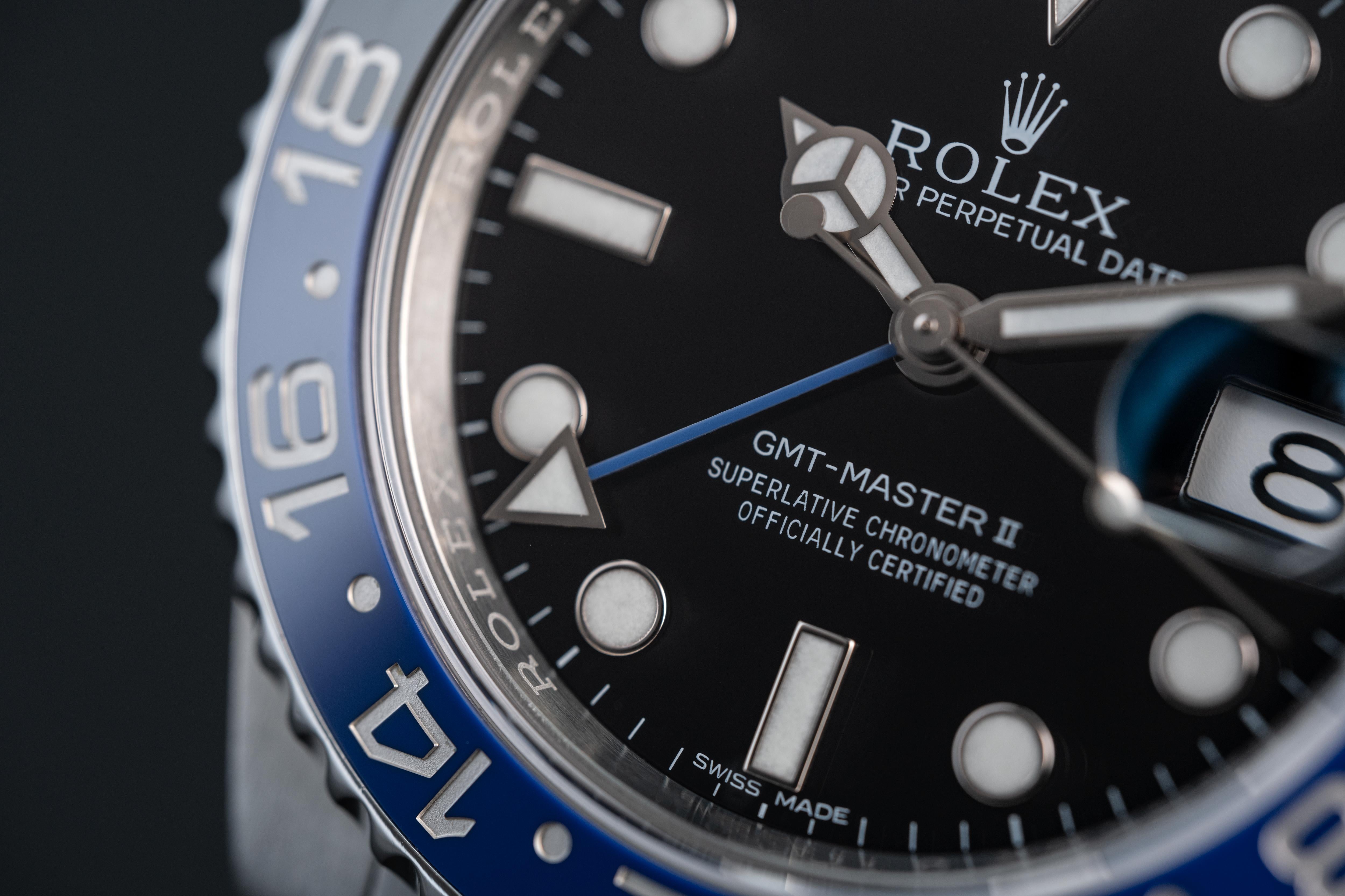 Rolex GMT-Master II Batman In Excellent Condition For Sale In London, GB
