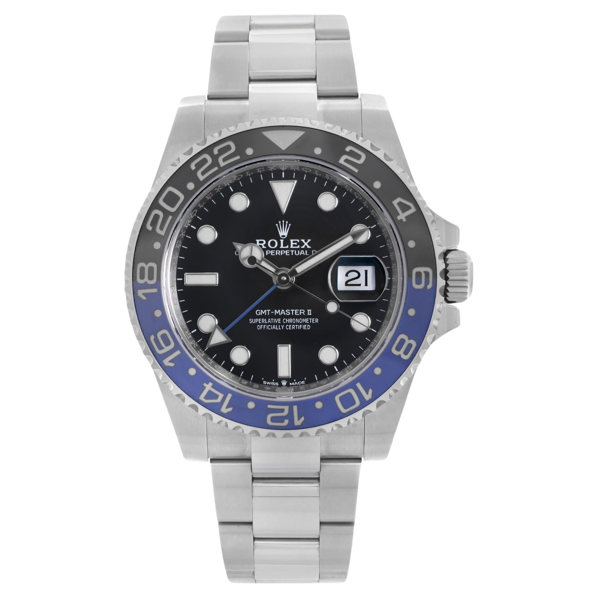 Rolex GMT-Master II Batman Oyster Steel Ceramic Montre automatique 126710BLNR en vente