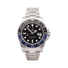 Used Rolex GMT Master II Batman Stainless Steel 116710BLNR Wristwatch