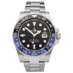 Used Rolex GMT Master II Batman Stainless Steel 116710BLNR Wristwatch