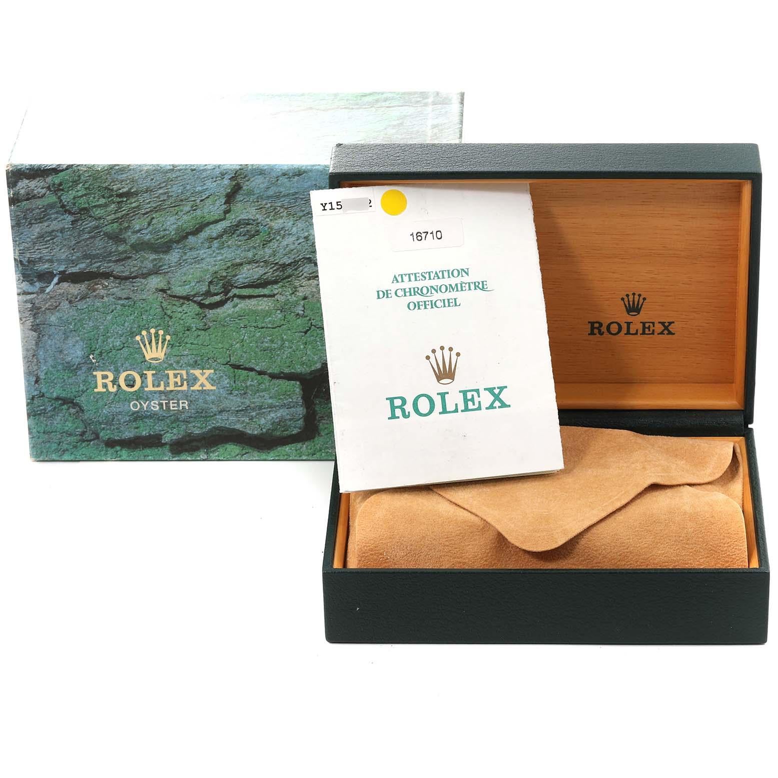Rolex GMT Master II Black Bezel Dial Steel Mens Watch 16710 Box Papers 8