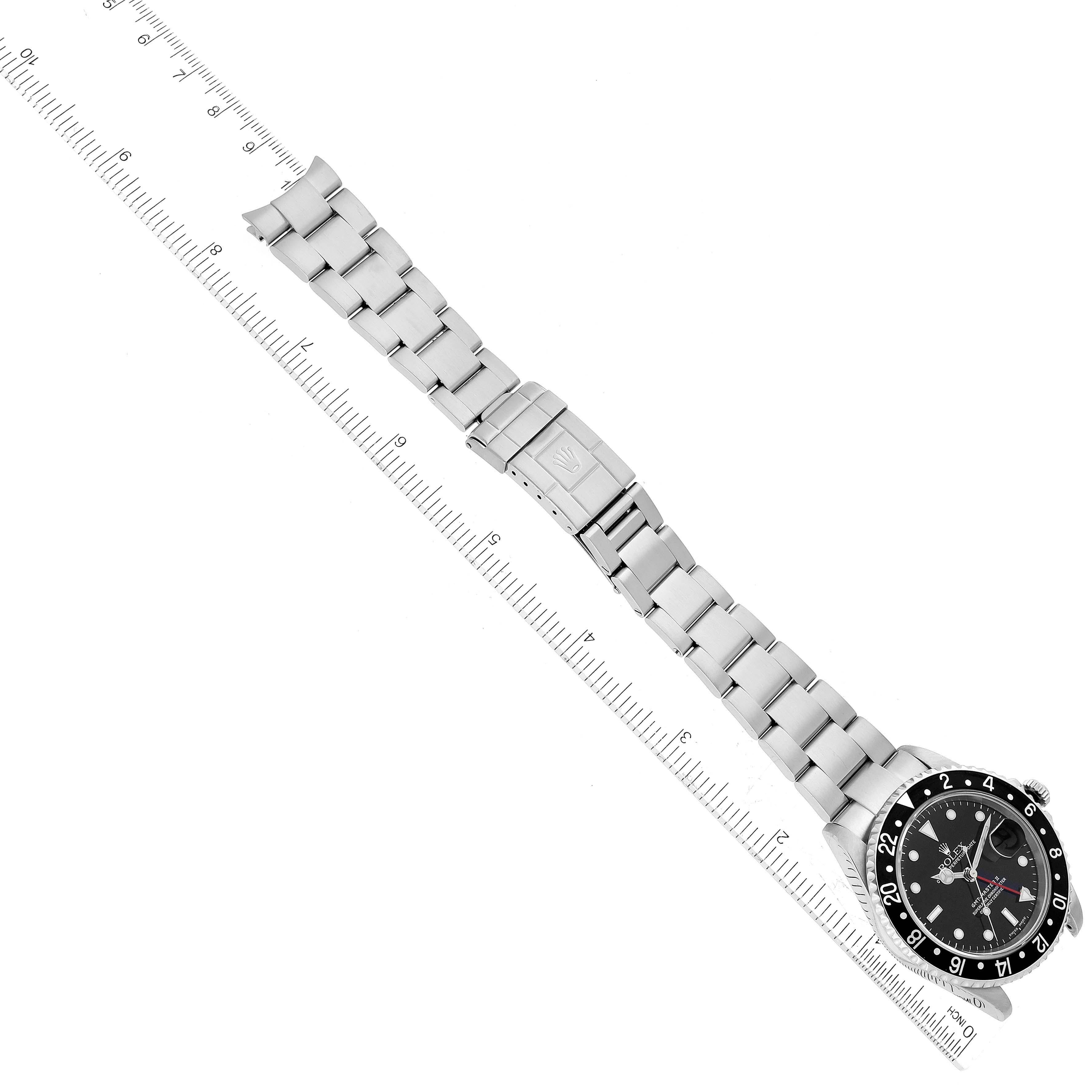 Rolex GMT Master II Black Bezel Dial Steel Mens Watch 16710 3