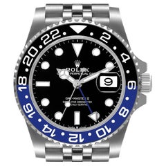 Rolex GMT Master II Black Blue Batgirl Jubilee Mens Watch 126710 Box Card