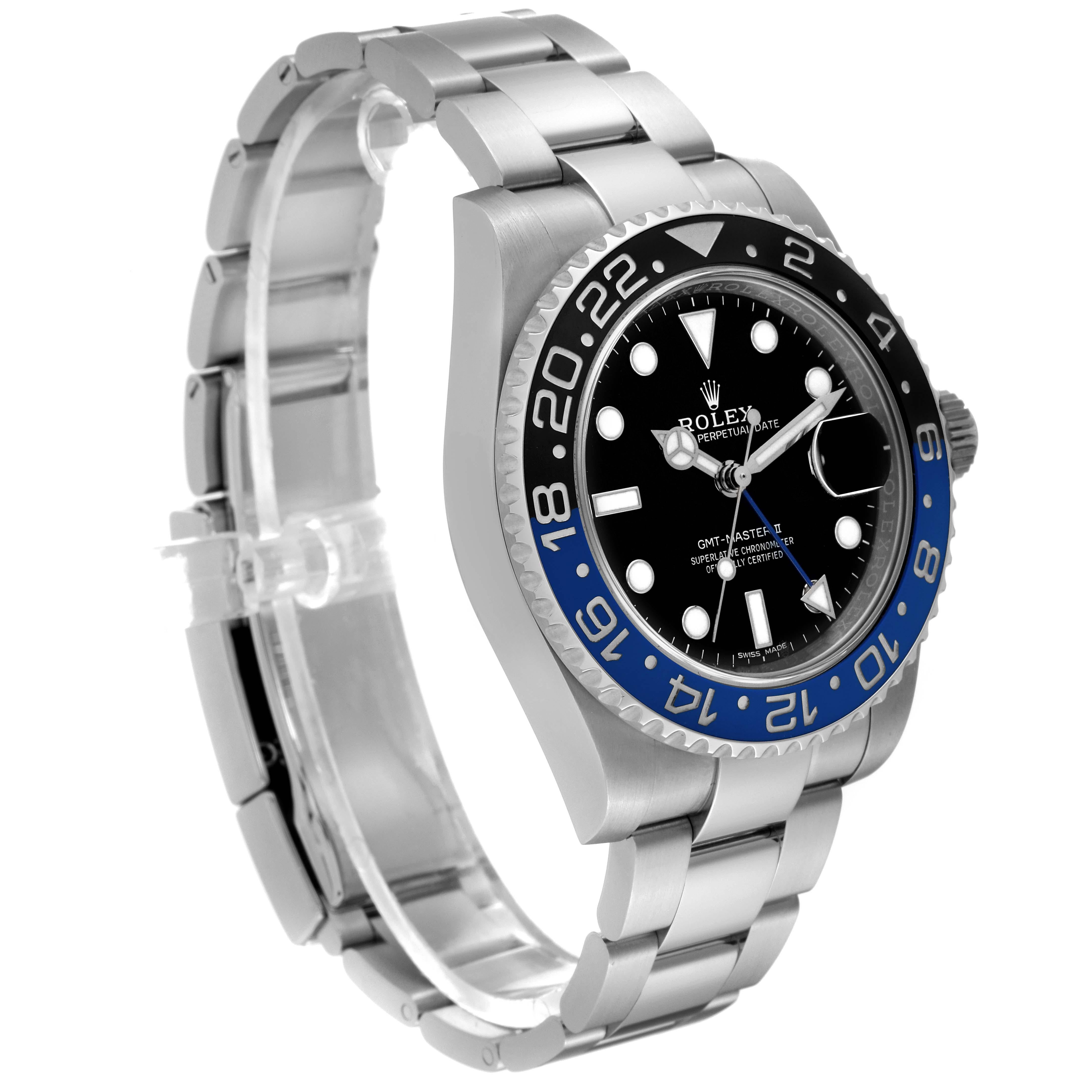Rolex GMT Master II Black Blue Batman Bezel Steel Mens Watch 116710 Card 4