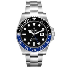 Rolex GMT Master II Nero Blu Batman Lunetta Acciaio Orologio Uomo 126710 Scheda Scatola