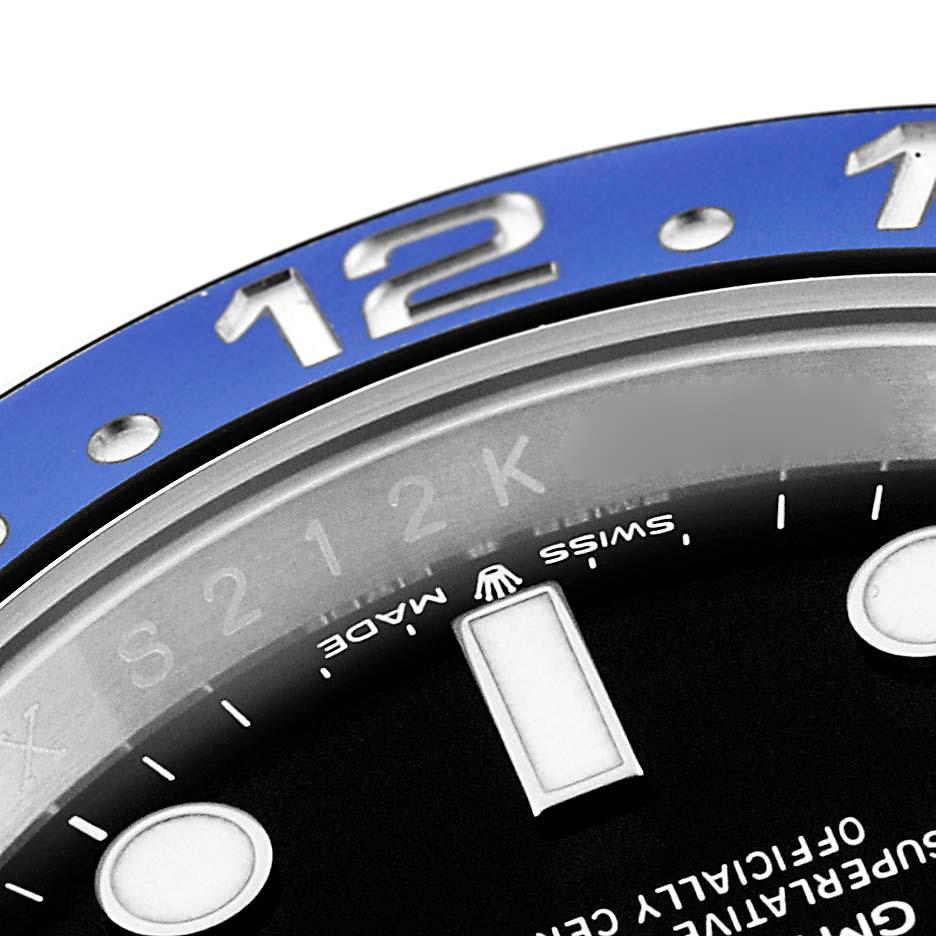Rolex Montre GMT Master II noire et bleue avec lunette en acier pour hommes 126710 avec carte de visite 3