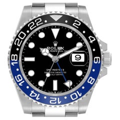 Rolex GMT Master II Nero Blu Batman Lunetta Acciaio Orologio Uomo 126710 Scheda Scatola