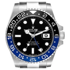 Rolex GMT Master II Nero Blu Batman Lunetta Acciaio Orologio Uomo 126710 Scheda Scatola