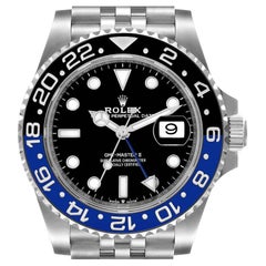 Rolex GMT Master II Black Blue Batman Bezel Steel Mens Watch 126710 Box Card