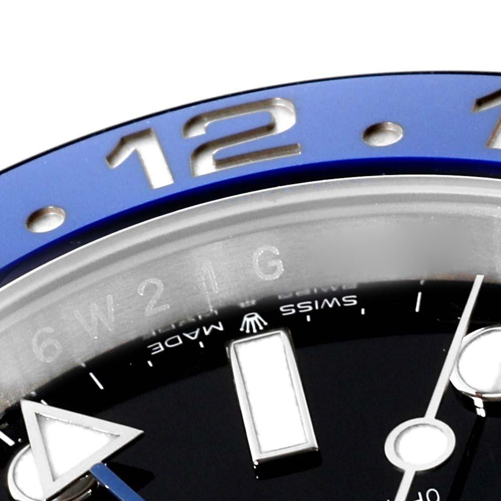 Rolex GMT Master II Black Blue Batman Bezel Steel Mens Watch 126710 Unworn 3