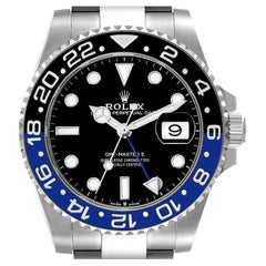 Rolex GMT Master II Black Blue Batman Bezel Steel Mens Watch 126710 Unworn