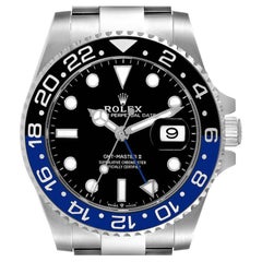 Rolex GMT Master II Black Blue Batman Bezel Steel Mens Watch 126710 Unworn