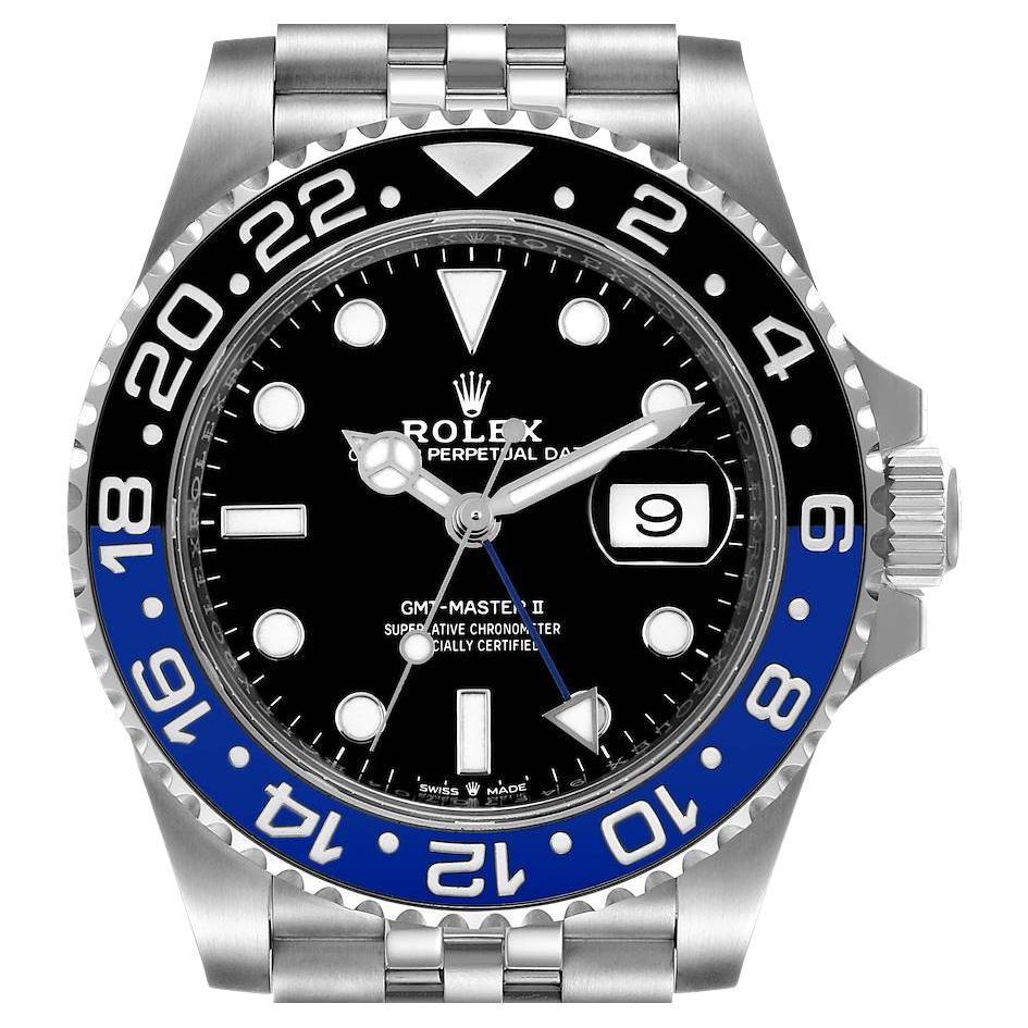 Rolex GMT Master II Black Blue Batman Jubilee Mens Watch 126710 Unworn