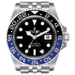 Rolex GMT Master II Black Blue Batman Jubilee Steel Watch 126710 Unworn