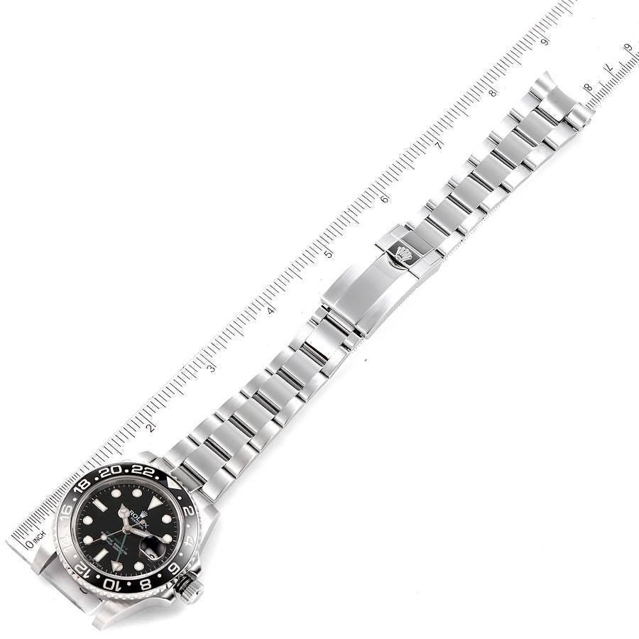 Rolex GMT Master II Black Dial Bezel Steel Mens Watch 116710 Box Card 6