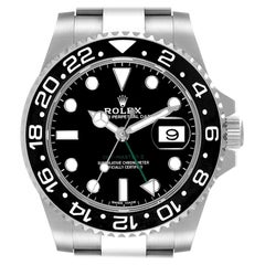 Rolex GMT Master II Black Dial Bezel Steel Mens Watch 116710 Box Card