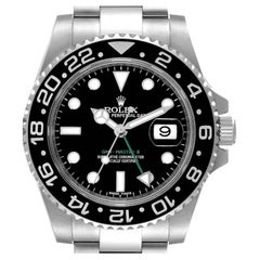 Rolex GMT Master II Black Dial Bezel Steel Mens Watch 116710 Box Card