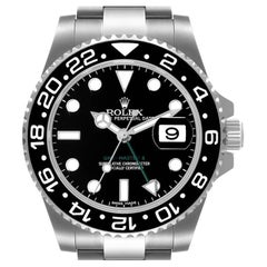Rolex GMT Master II Black Dial Bezel Steel Mens Watch 116710 Box Card