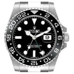 Rolex GMT Master II Black Dial Bezel Steel Mens Watch 116710 Box Card