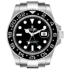 Rolex GMT Master II Black Dial Bezel Steel Mens Watch 116710
