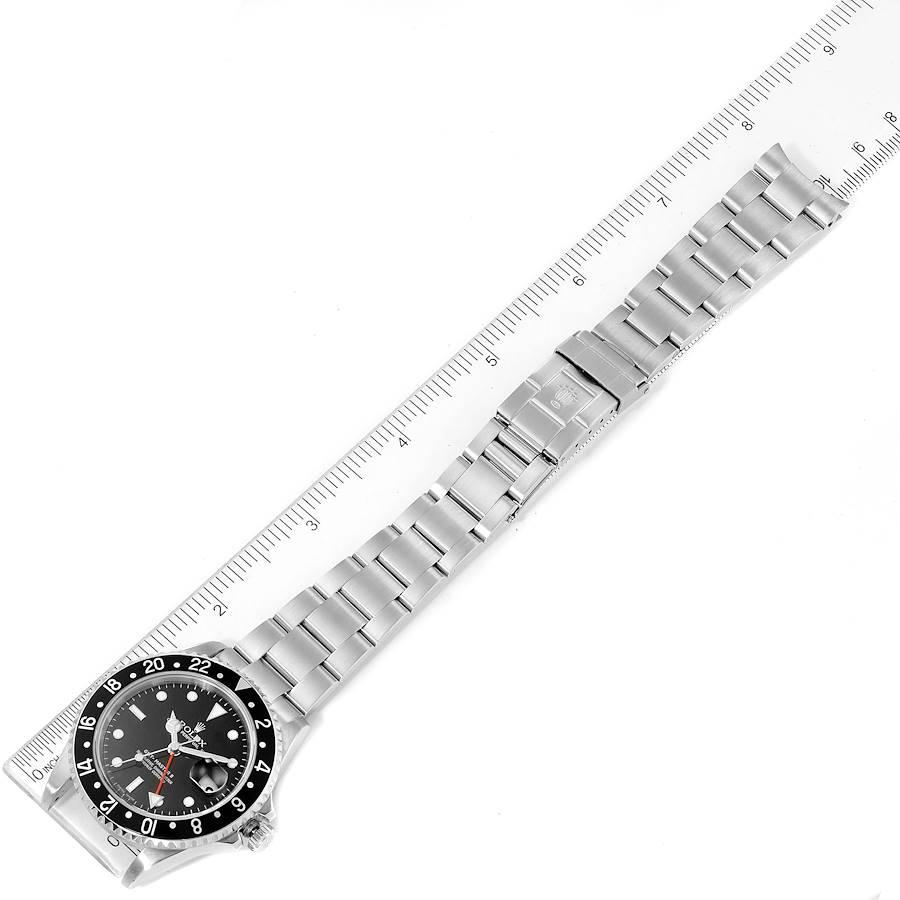 Rolex GMT Master II Black Dial Bezel Steel Mens Watch 16710 For Sale 5