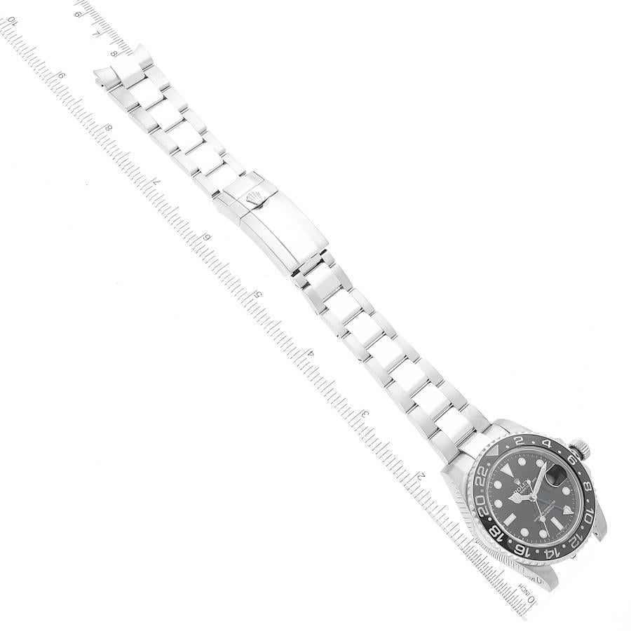 Rolex GMT Master II Stahl-Herrenuhr mit schwarzem Zifferblatt und Keramik-Lünette 116710 Boxkarte 7
