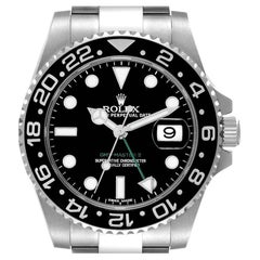 Rolex GMT Master II Black Dial Ceramic Bezel Steel Mens Watch 116710 Box Card