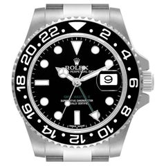 Rolex GMT Master II Black Dial Ceramic Bezel Steel Mens Watch 116710 Box Card