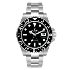 Rolex GMT Master II Black Dial Ceramic Bezel Steel Mens Watch 116710