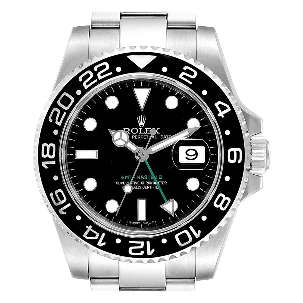 Rolex GMT Master II Black Dial Green Hand Men’s Watch 116710