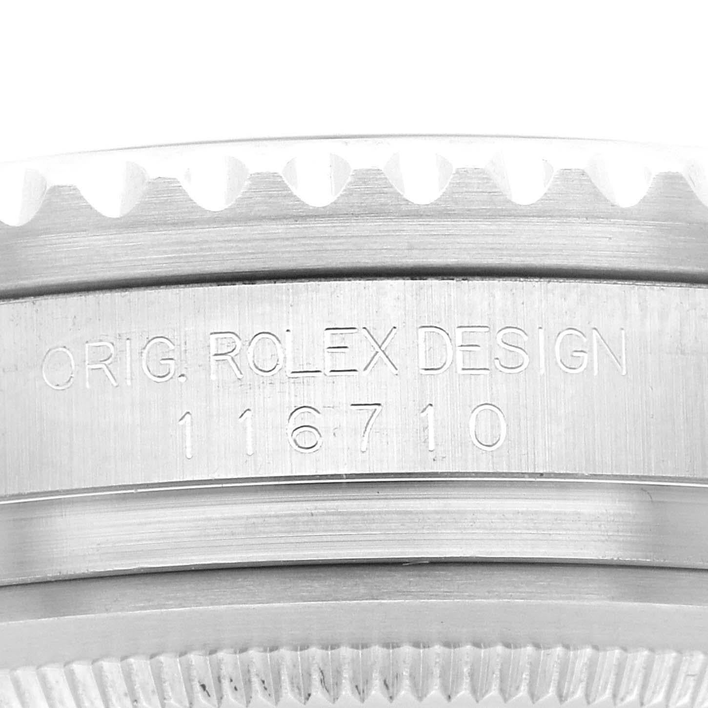 Rolex GMT Master II Black Dial Green Hand Steel Mens Watch 116710 Box Card 4