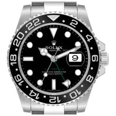 Rolex GMT Master II Cadran noir Aiguille verte Montre homme en acier 116710 Box Papers