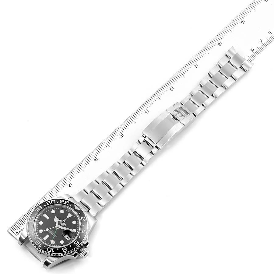Rolex GMT Master II Black Dial Steel Men's Watch 116710 Box Card For Sale 7