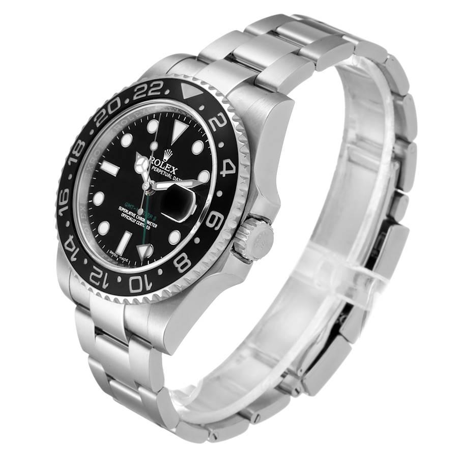 Rolex GMT Master II Black Dial Steel Men's Watch 116710 Box Card 1