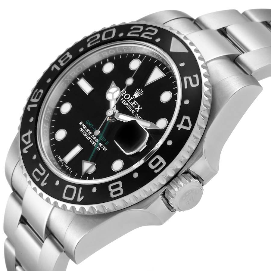 Rolex GMT Master II Black Dial Steel Men's Watch 116710 Box Card 2
