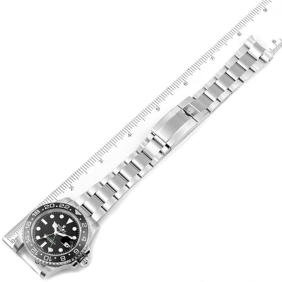 Rolex GMT Master II Black Dial Steel Men's Watch 116710 Box Papers For Sale 7