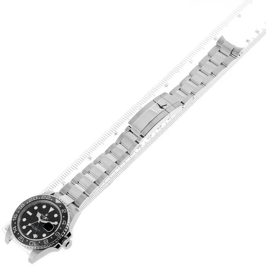 Rolex GMT Master II Black Dial Steel Men's Watch 116710 For Sale 6