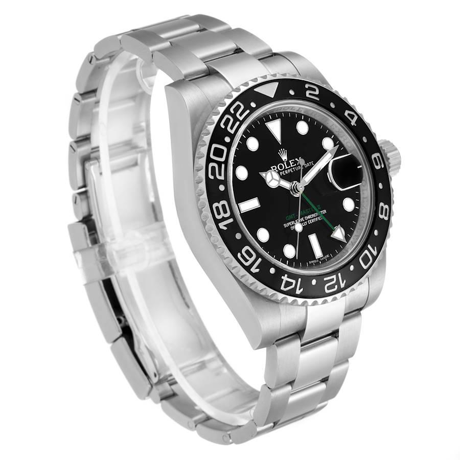 Rolex GMT Master II Black Dial Steel Men's Watch 116710 In Excellent Condition For Sale In Atlanta, GA