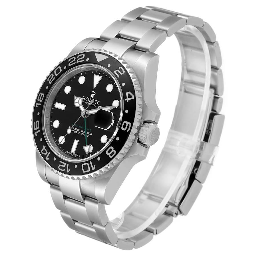 Rolex GMT Master II Black Dial Steel Men's Watch 116710 In Excellent Condition In Atlanta, GA