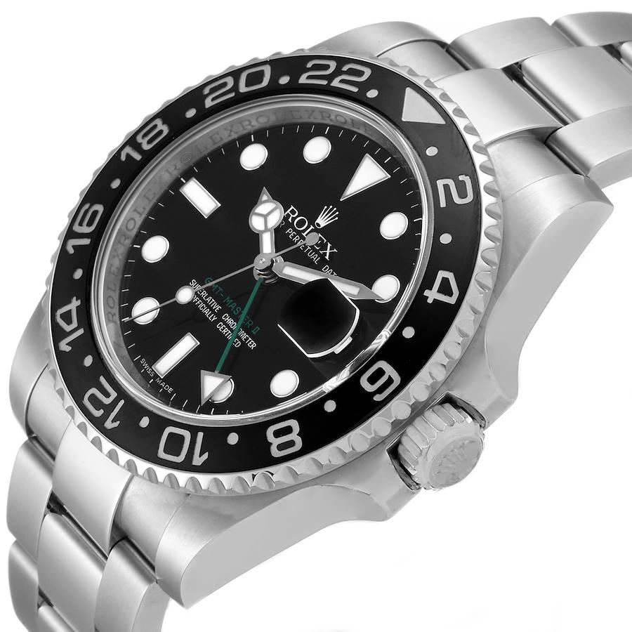 Rolex GMT Master II Black Dial Steel Men's Watch 116710 For Sale 1