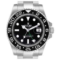 Rolex GMT Master II Black Dial Steel Men's Watch 116710