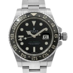 Rolex GMT-Master II Black Index Dial Oyster Steel Automatic Mens Watch