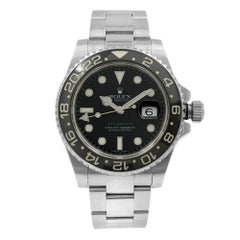 Rolex GMT-Master II Black Index Dial Oyster Steel Automatic Mens Watch