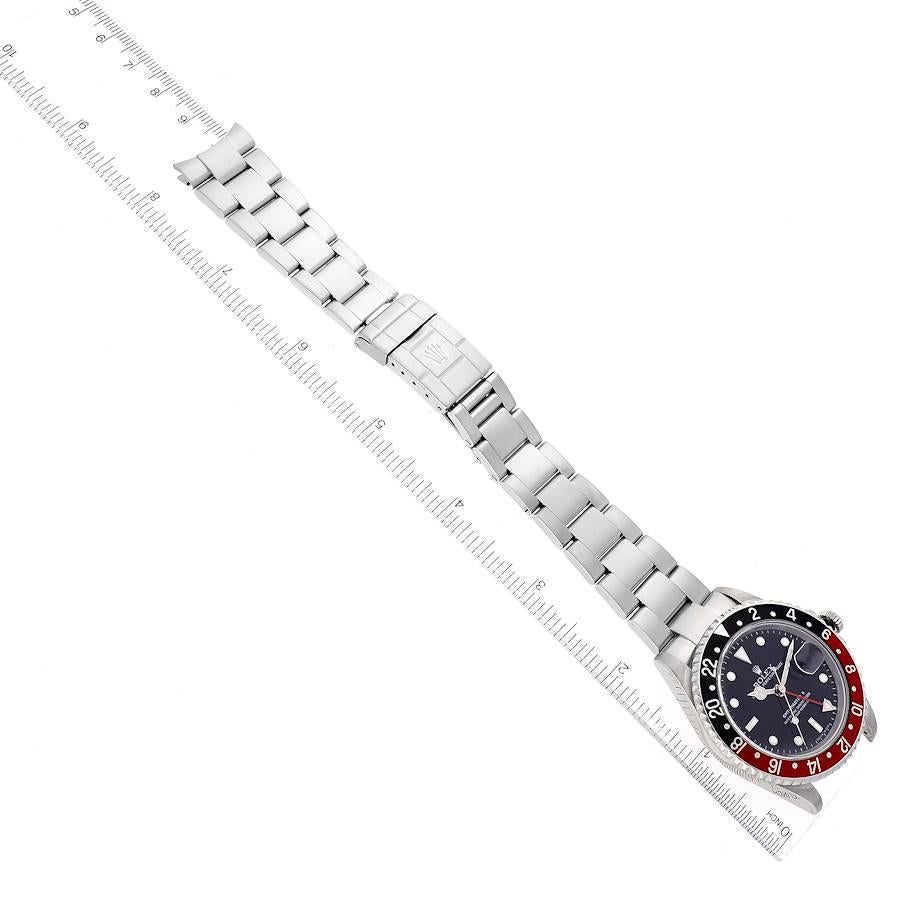 Rolex GMT Master II Black Red Coke Bezel Error Dial Steel Watch 16710 Box Papers 5