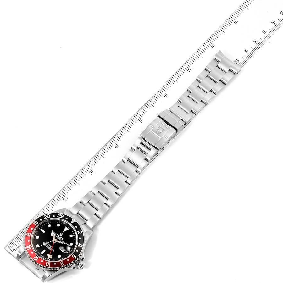 Rolex GMT Master II Black Red Coke Bezel Men's Watch 16710 Box For Sale 7