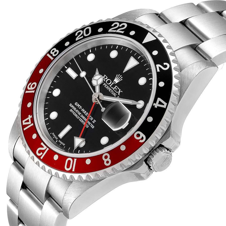 Rolex GMT Master II Black Red Coke Bezel Men's Watch 16710 Box 2