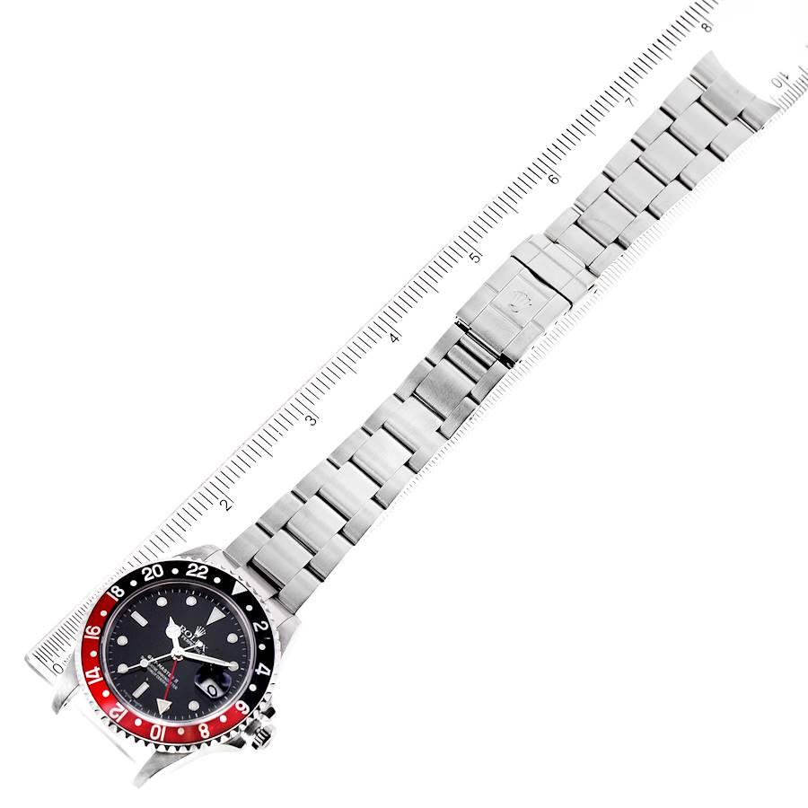 Rolex GMT Master II Black Red Coke Bezel Mens Watch 16710 For Sale 6