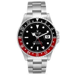 Rolex GMT Master II Nero Rosso Coca Cola Lunetta Acciaio Orologio Uomo 16710 Scatola Documenti